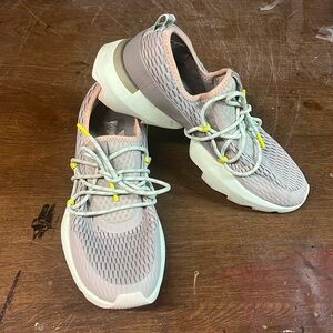 Sorel Gray Mint Blue Kinetic Impact Athletic Shoes- 8.5